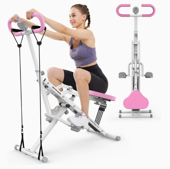 Squat machine indoor exercise rowing machine