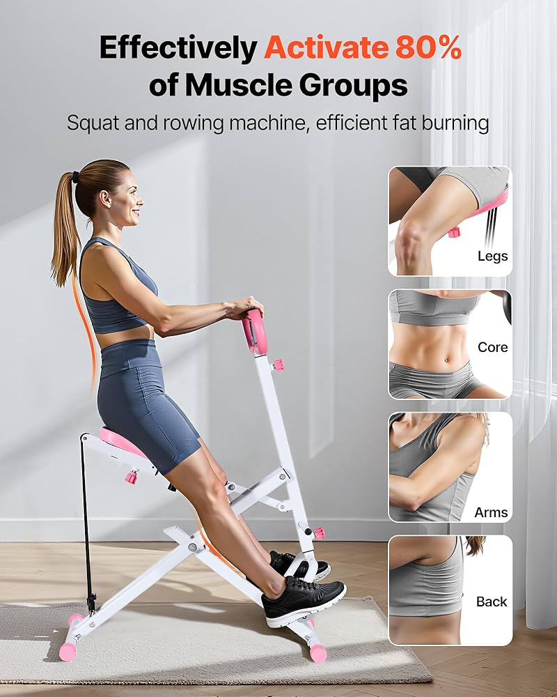 Squat machine indoor exercise rowing machine